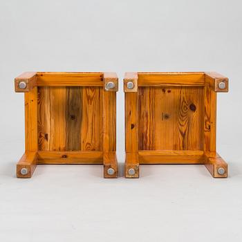 Pallar, ett par, Form Sven Larsson möbelshop, 1970-tal.