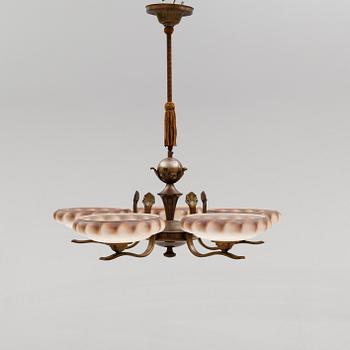 TAKLAMPA, 1900-talets första hälft. Höjd ca 72 cm.