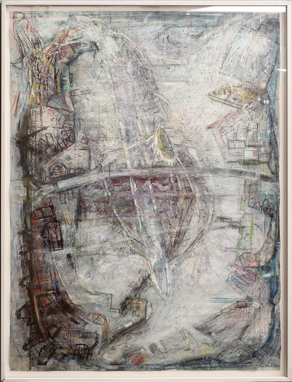 KENT LINDFORS, blandteknik på papper, sign o dat 88-92.