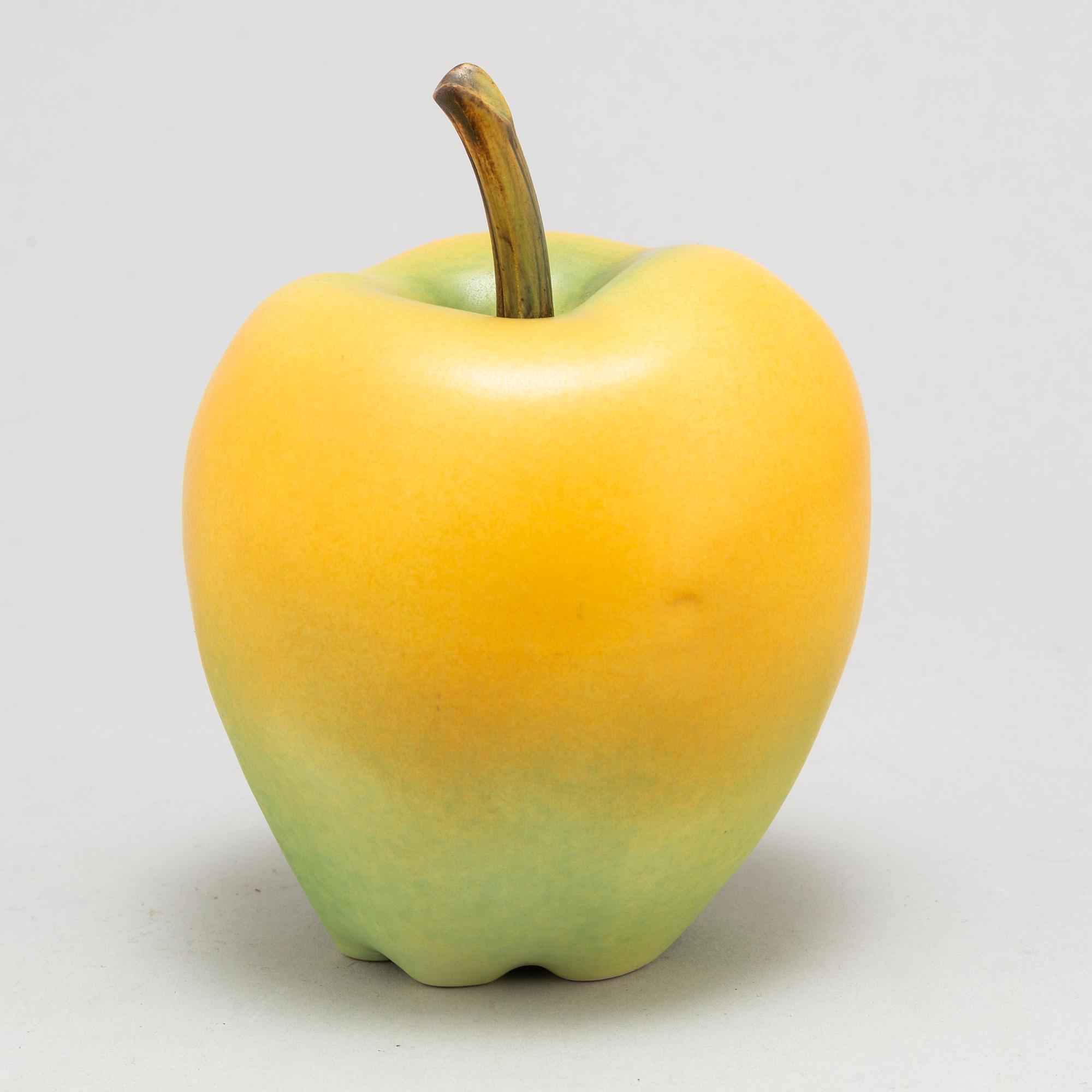 KERSTIN HÖRNLUND, Rörstrand, skulptur av stengods, äpple, 1980-tal.