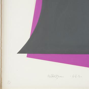 RICHARD MORTENSEN, collage, signerad och daterad 6- V-91.