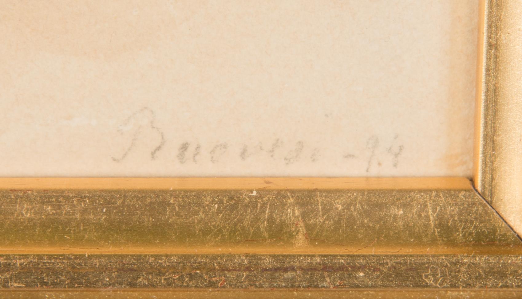 Maria Wiik, watercolour, unsigned.