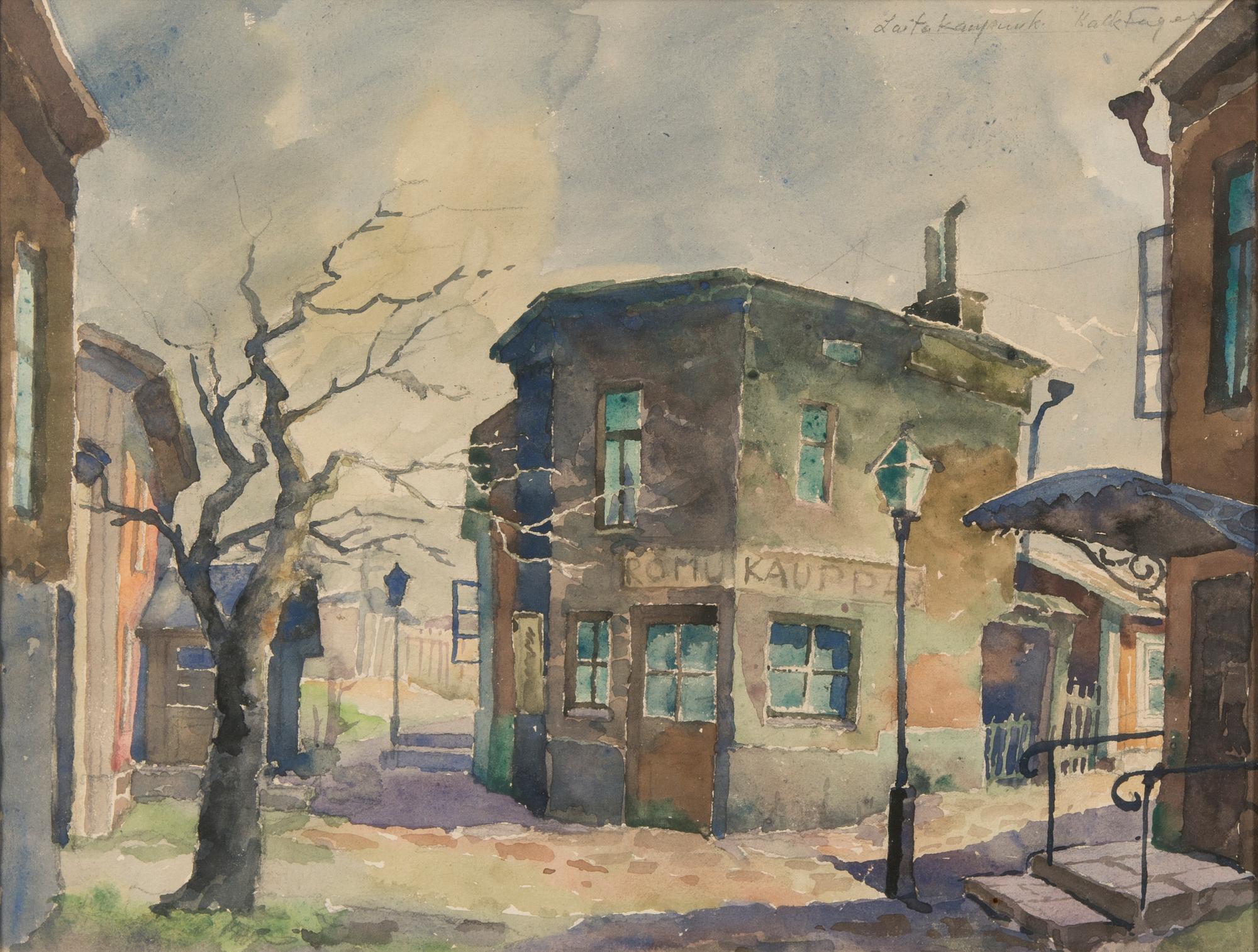 KARL FAGER, vesiväri, signeerattu Kalle Fager.