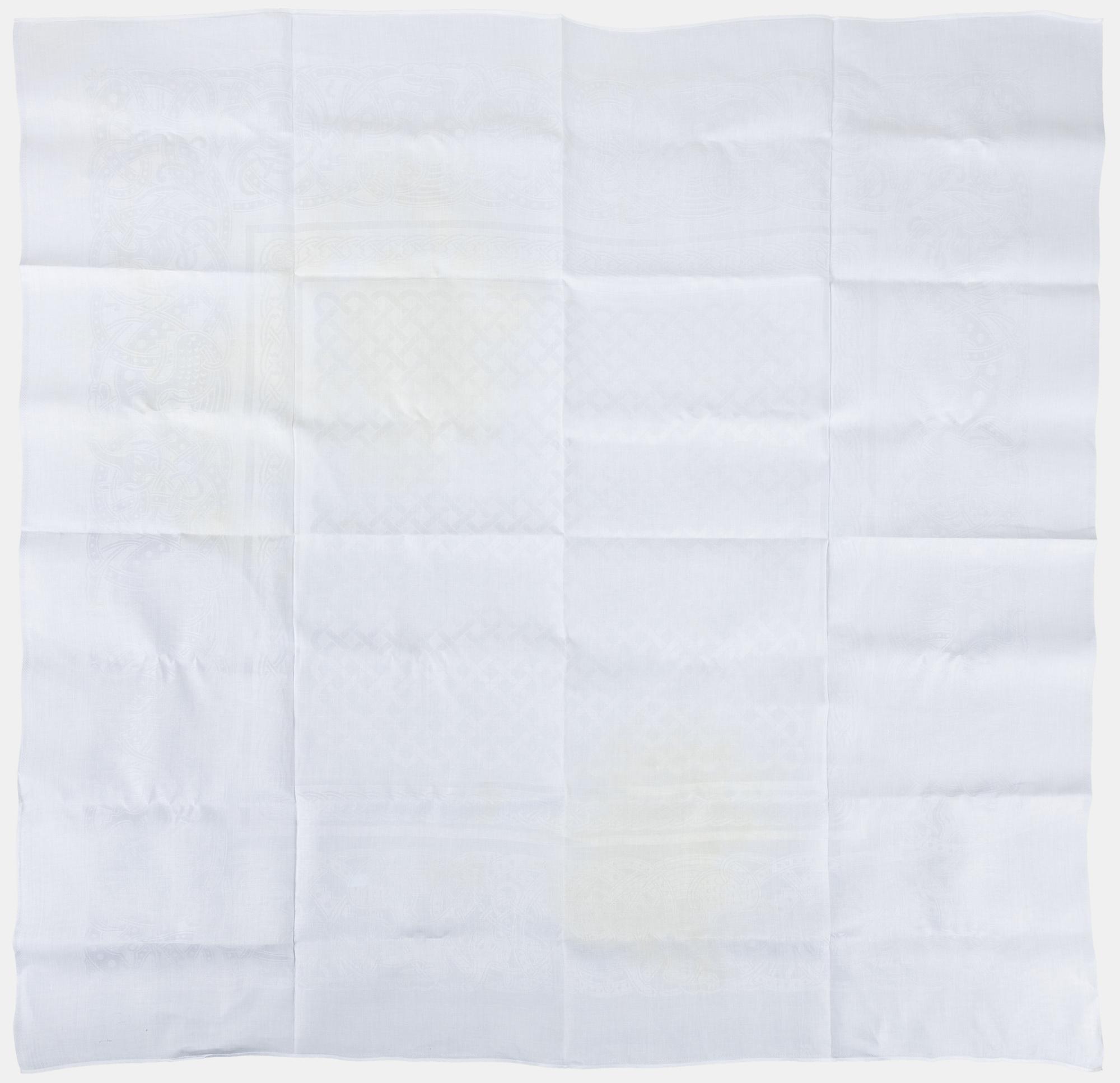 Signe Sohlman, two linen damask table cloths, 'Drakmönstret'.