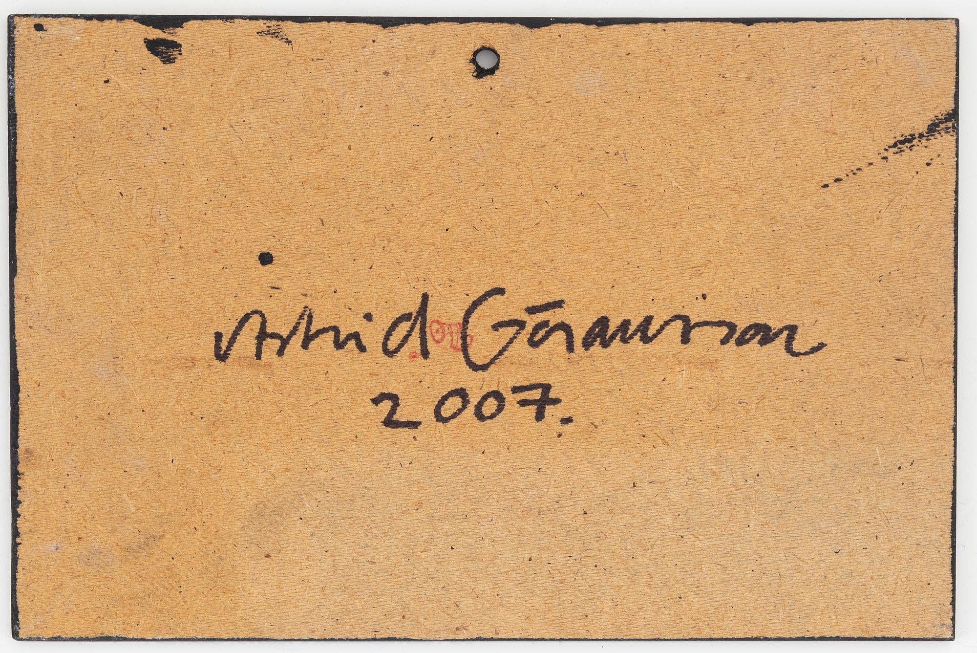 Astrid Göransson, mixed media on panel, signed and dated 2007 verso.