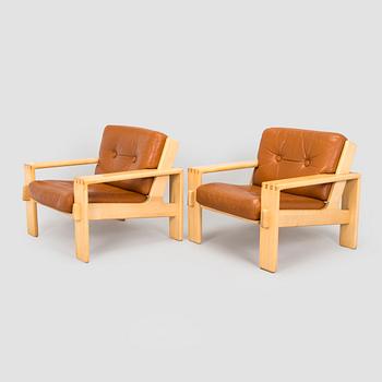 Esko Pajamies, Set of two 1970s armchairs 'Bonanza'. Asko, Finland.