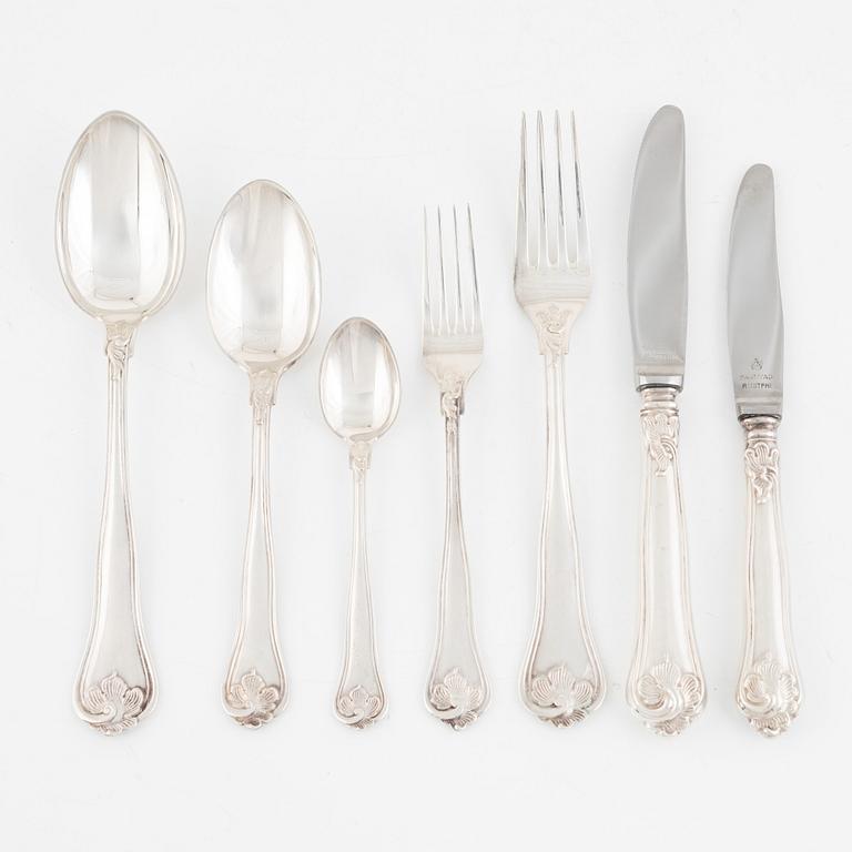 A 42-piece 'Sachsisk' silver cutlery, mark of Cohr, Denmark.