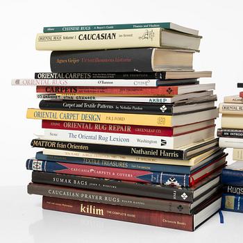 A collection of books and international auction catalogs, several volumes, including Charhar Mahal - Bakhtiari, by Peter Willborg.