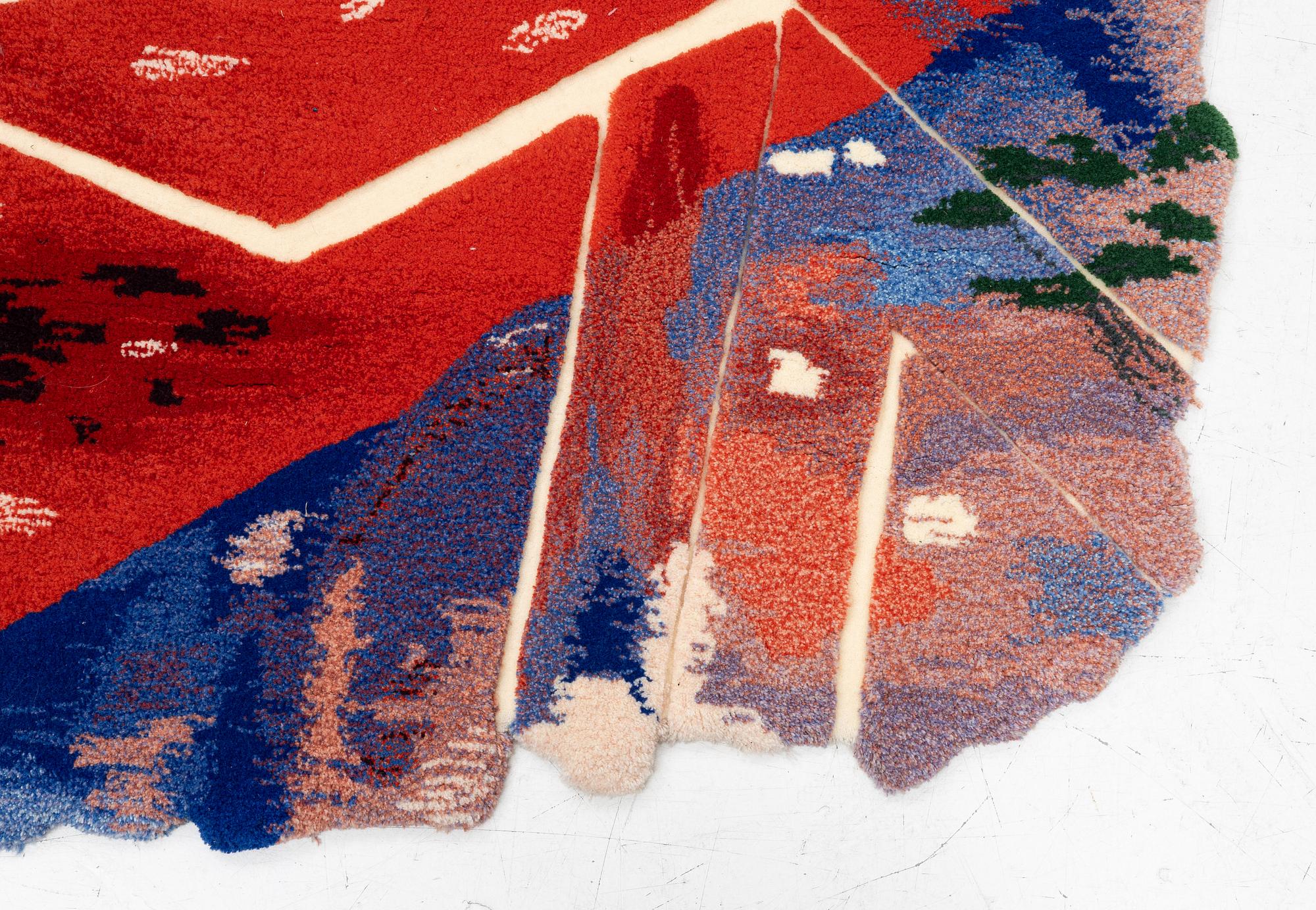 Arne Tengblad, tapet, tuftad i relief, Kasthall, 1987, 200 x 152 cm.