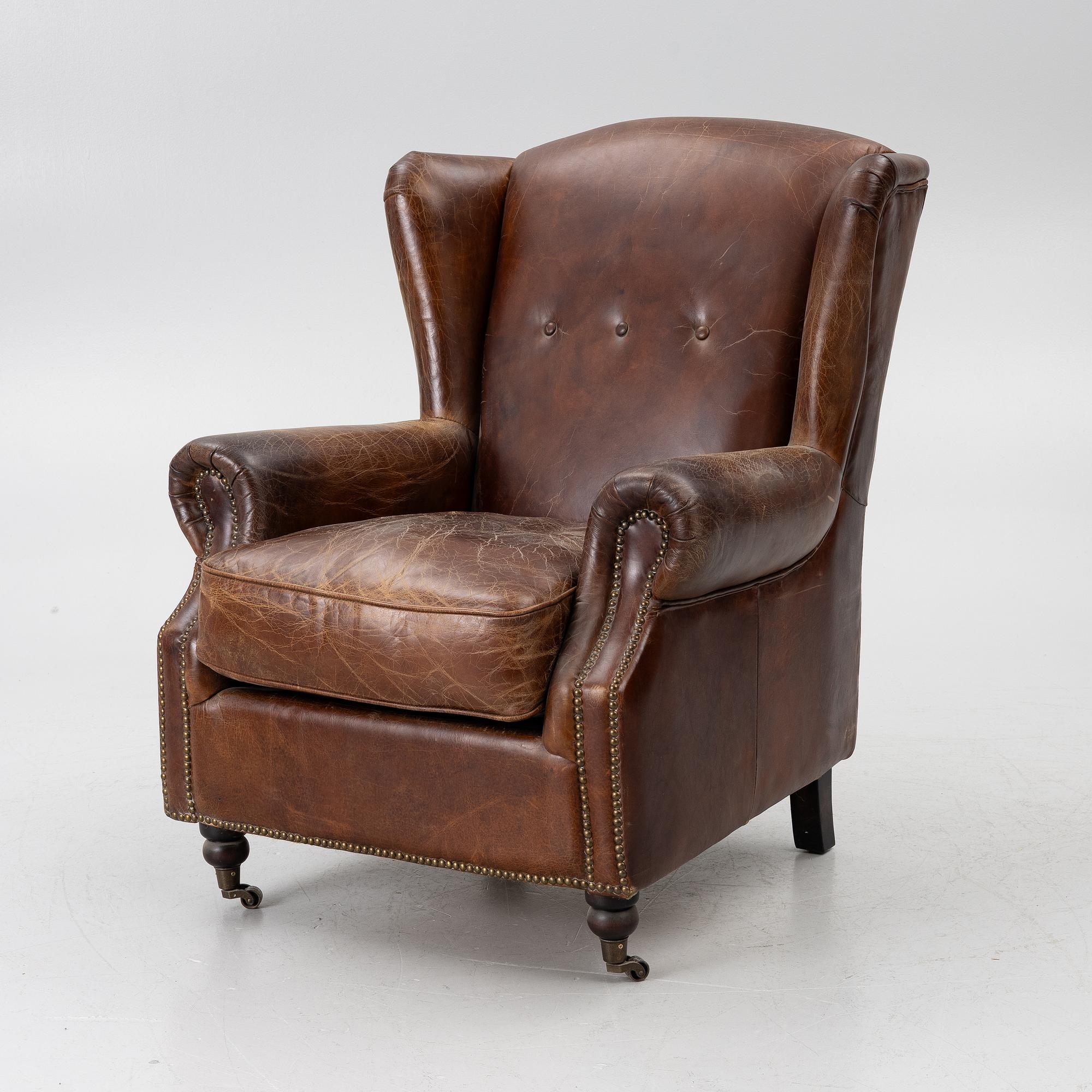 An armchair, contemporary.