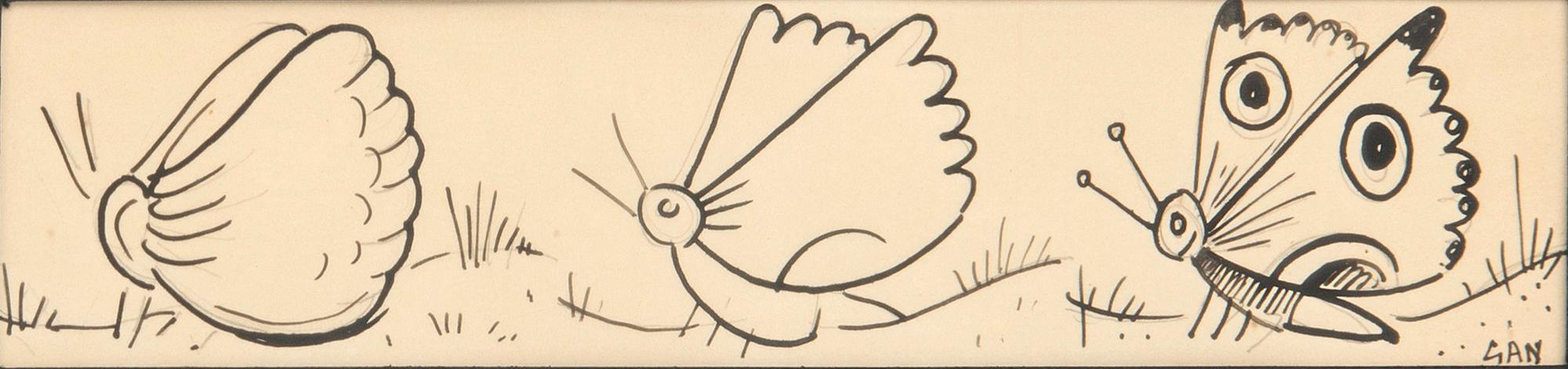 Gösta Adrian-Nilsson, ink drawing, signed with monogram.