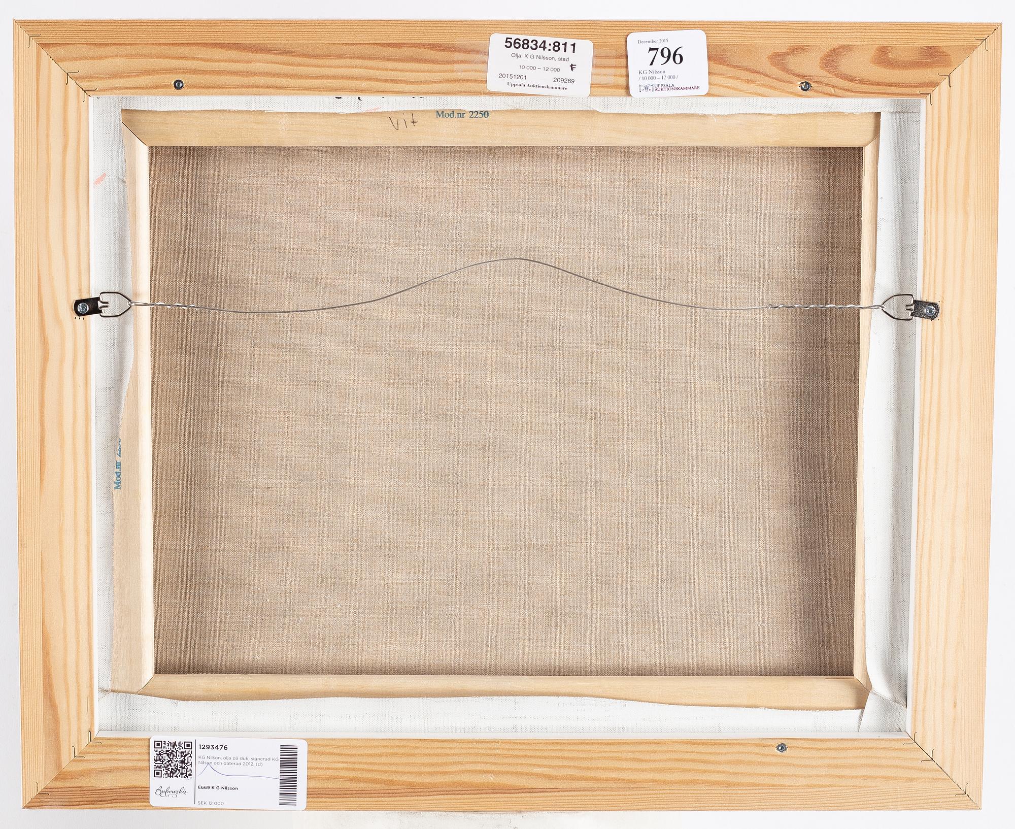 KG Nilson, oil on canvas, signed KG NIlson and dated 2012.