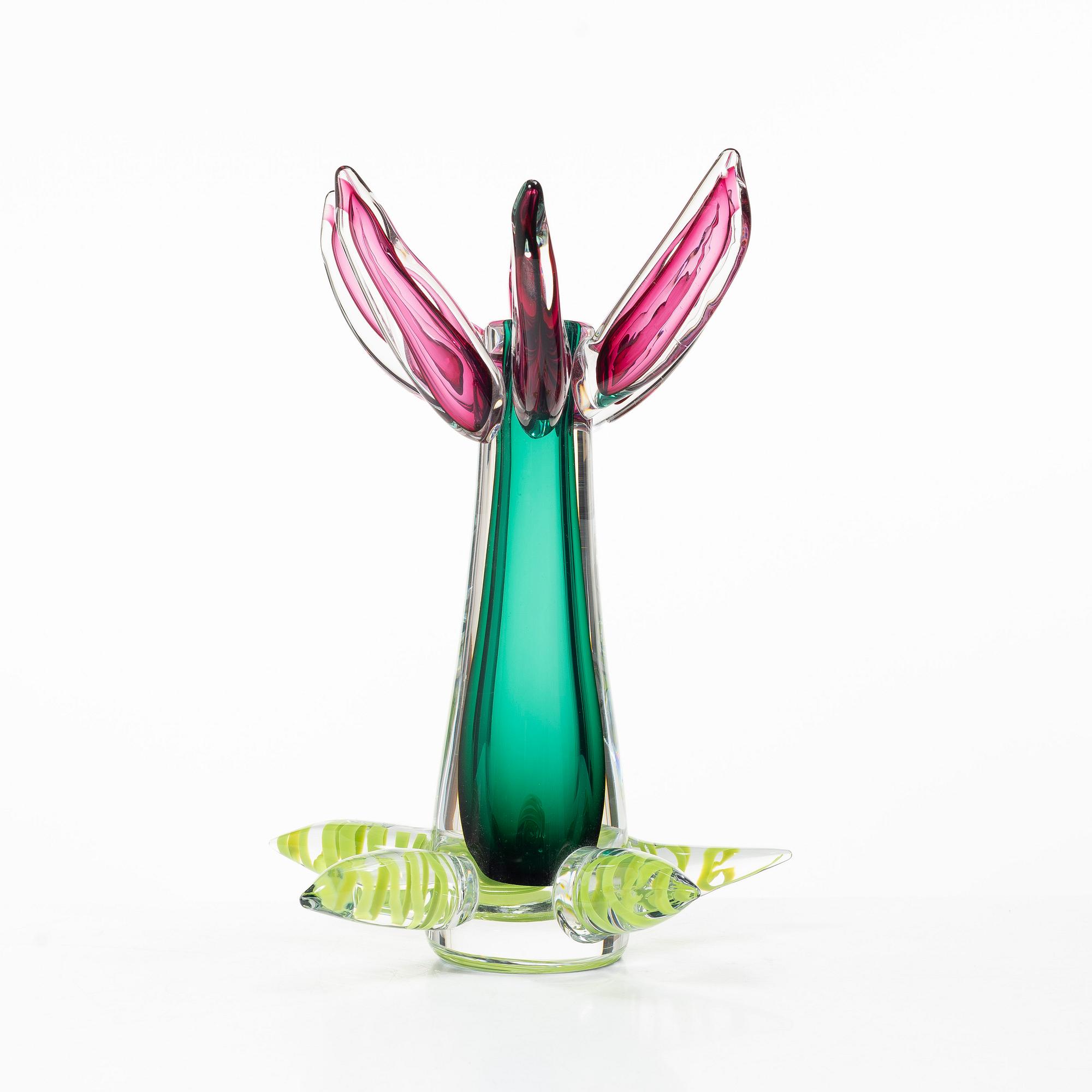 Erik Höglund, A unique glass vase, Strömbergshyttan, 1991.