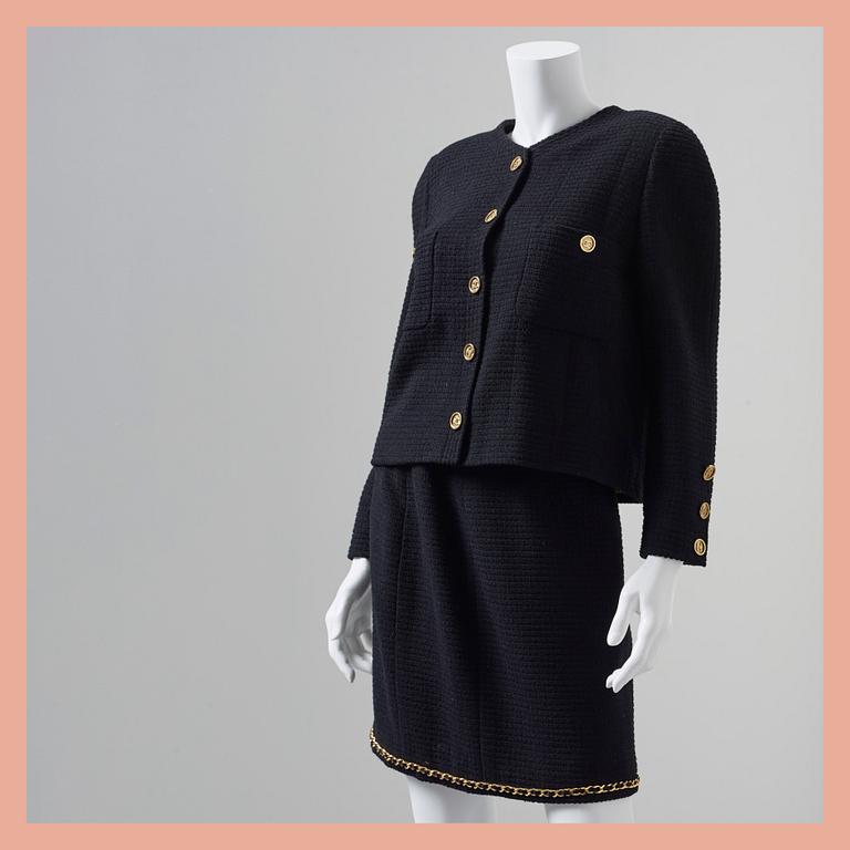 DRÄKT, Chanel, fransk storlek 40.