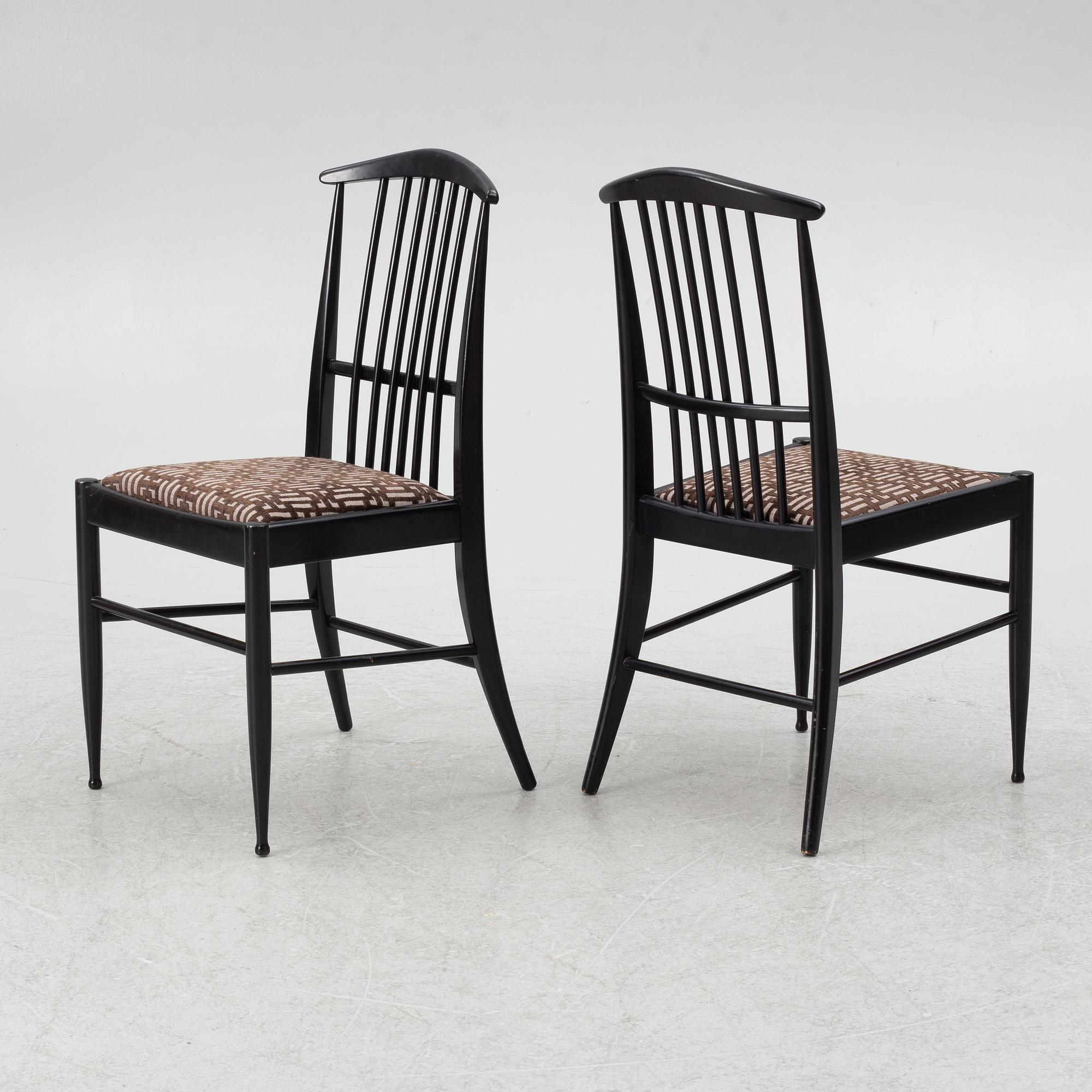 Kerstin Hörlin-Holmquist, Dining table with 8 chairs, 'Charlotte', Asko, Finland.