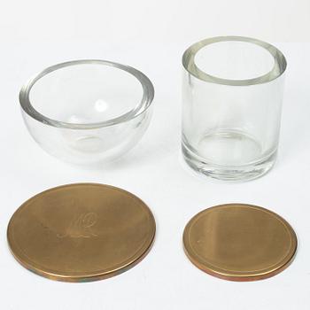 Josef Frank, a hand mirror 'H 2156'and two jars, Svenskt Tenn.