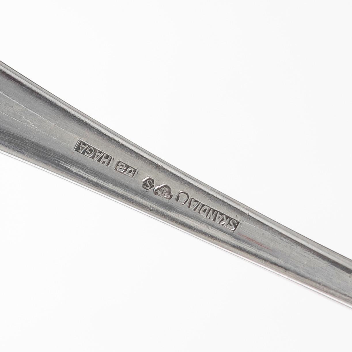 A Swedish silver cutlery set, model "Haga", GAB, Stockholm, some 1945 (46 pieces).