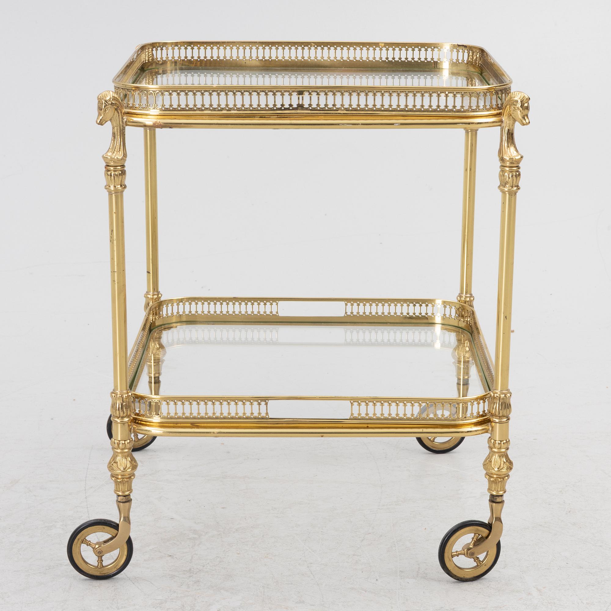 Serving cart, mid-20th century.