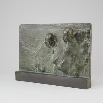 RUTH MILLES, relief/skulpture, bronze, signed and dated 1907.