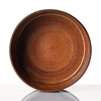 Mette Augustinus Poulsen, a glazed stoneware bowl, own studio, Risskov, Denmark.