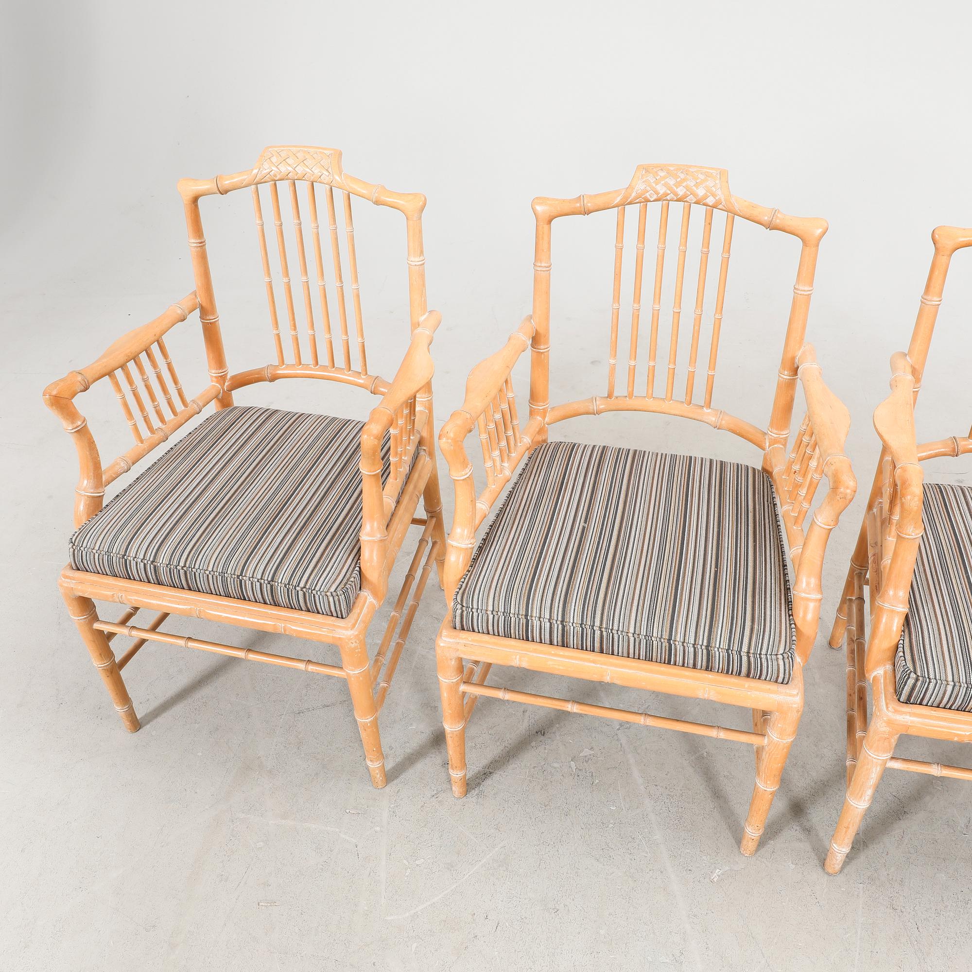 A set of four Giorgetti armchairs Italy later part of the 20th century.