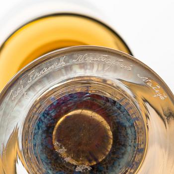 Kaj Franck, Glass goblet, signed Kaj Franck Nuutajärvi Notsjö.