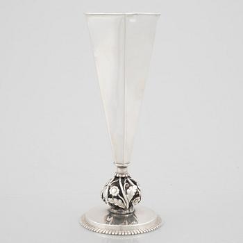 A Swedish Silver Vase, mark of Tore Kullander, Silversmén, Borås 1942.