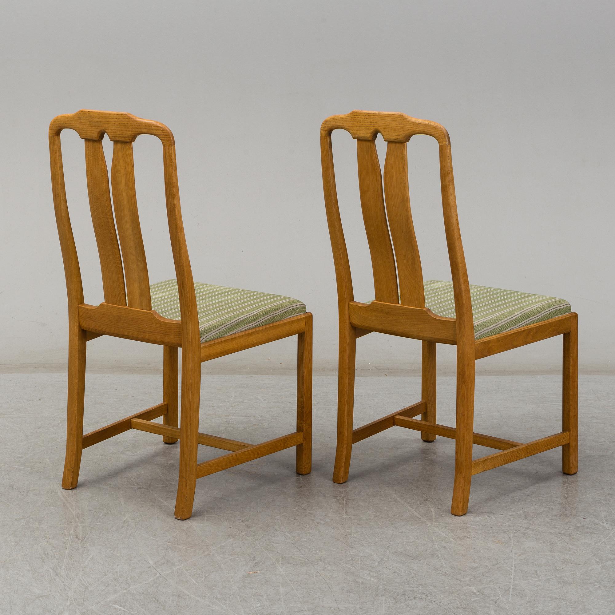 CARL MALMSTEN, matsalsgrupp 7 delar, "Ambassadör", Åfors Möbelfabrik.