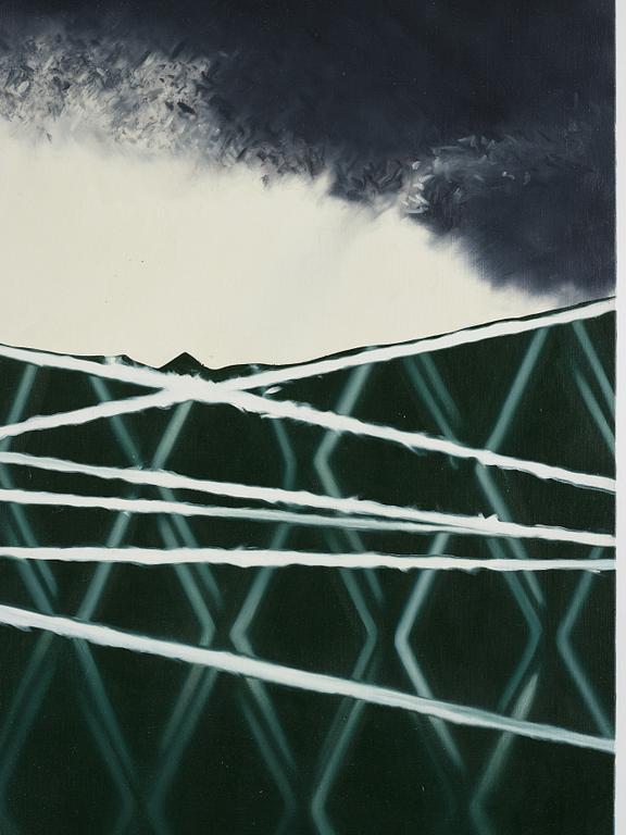 Christine Keefe, akryl på duk, signerad och daterad -88 a tergo.