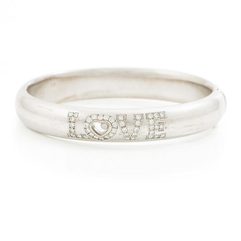 Chopard armband 18K vitguld med runda briljantslipade diamanter "Happy diamonds".