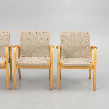 Alvar Aalto, four model 45 armchairs, Artek, Finland.