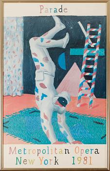 DAVID HOCKNEY, after,  Exhibition poster from Metropolitan Opera, 1981.