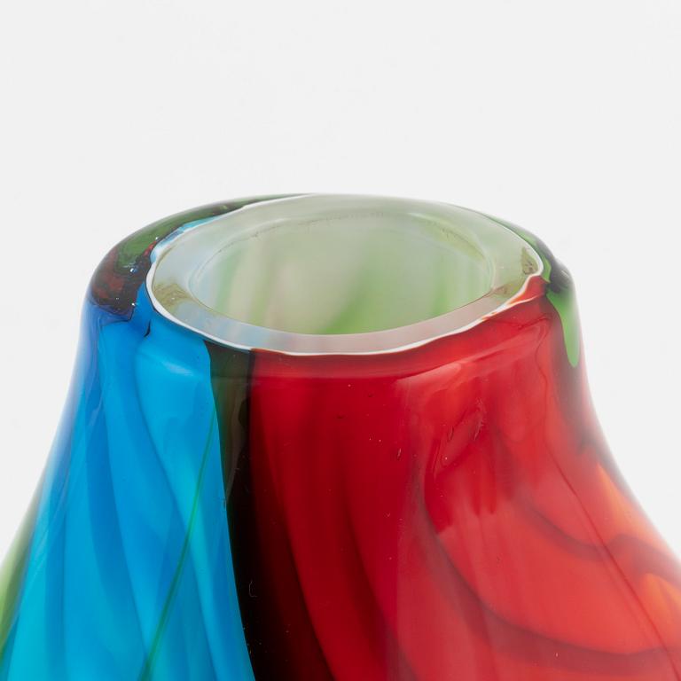 A Millefiori glass vase, probably Murano, Italy.