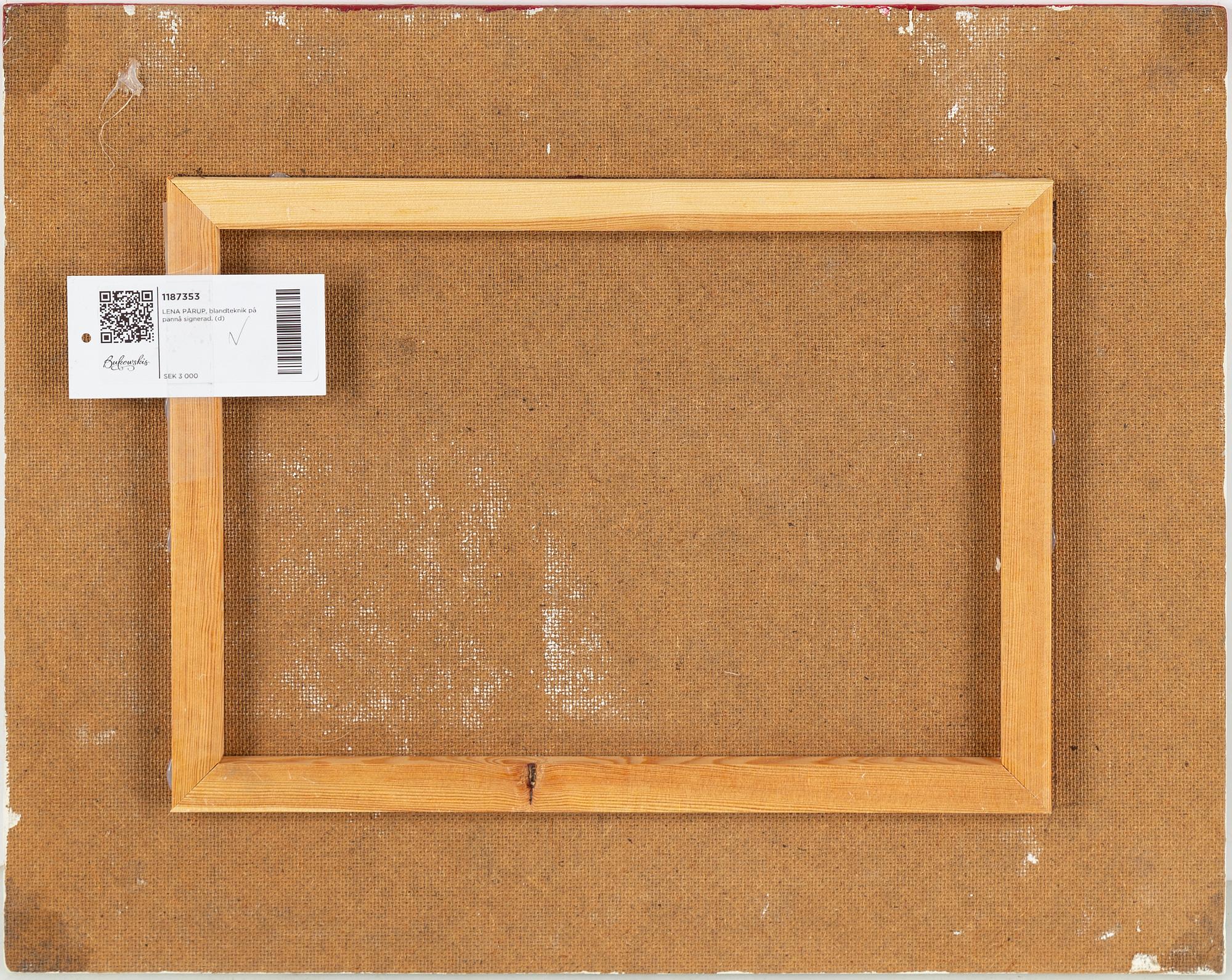 LENA PÅRUP, mixed media on panel signed.