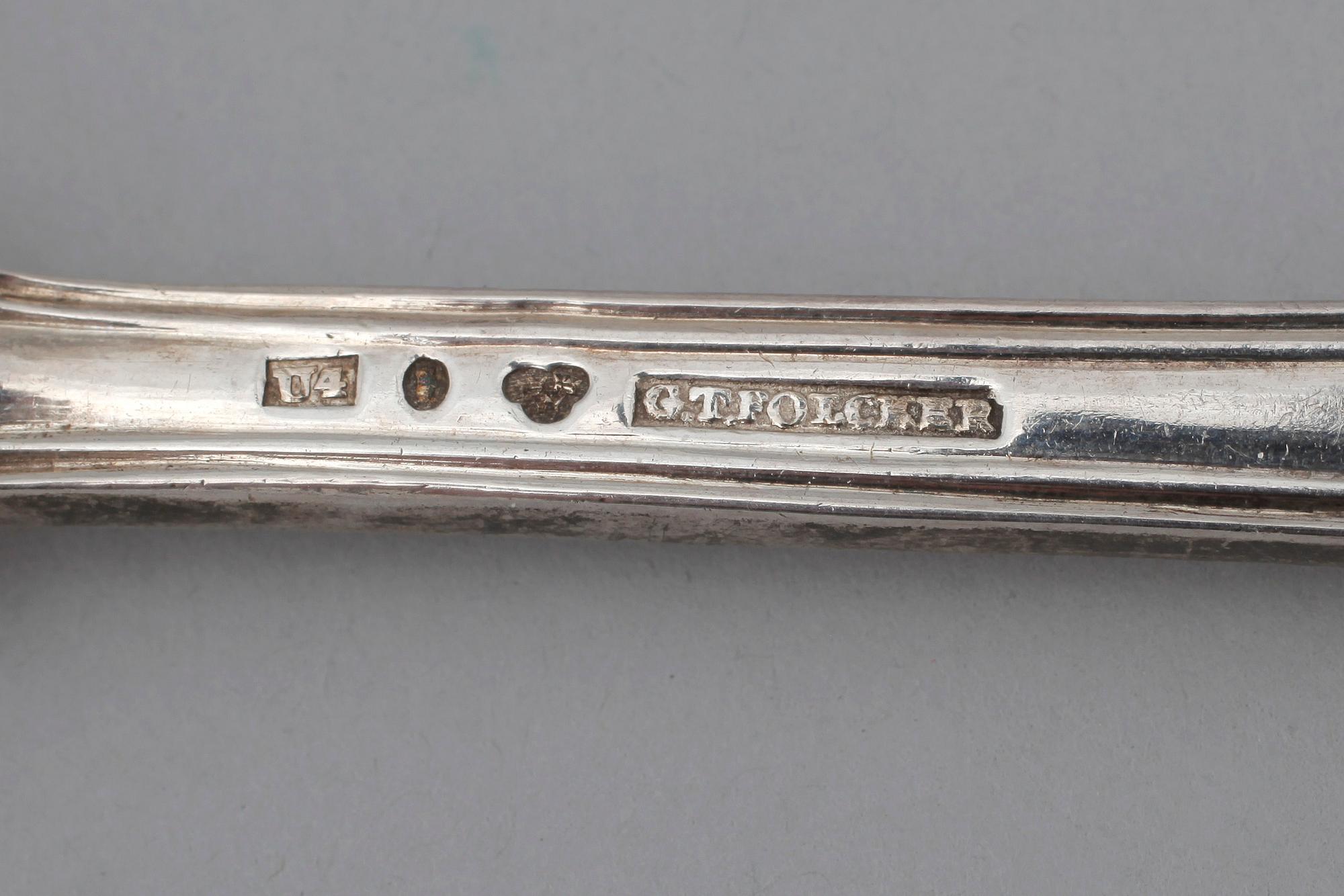 PARTI SILVER, 11 delar, bl a Sverige 1800-tal. Tot vikt 1220 g.