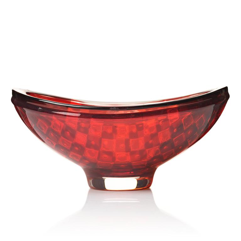 Sven Palmqvist, a "Ravenna" glass bowl, Orrefors, Sweden 1956.