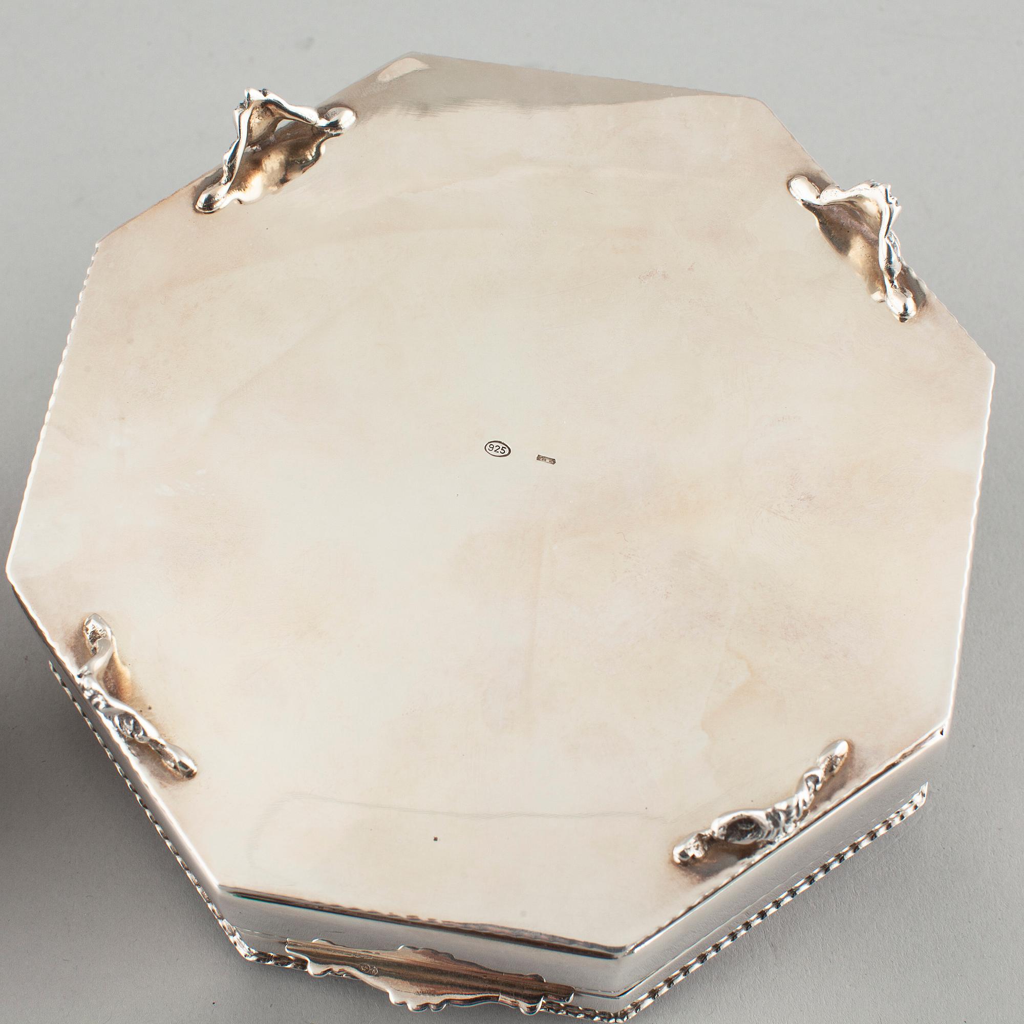 BOXES, 1+1, silver, totally approx 640 gram.