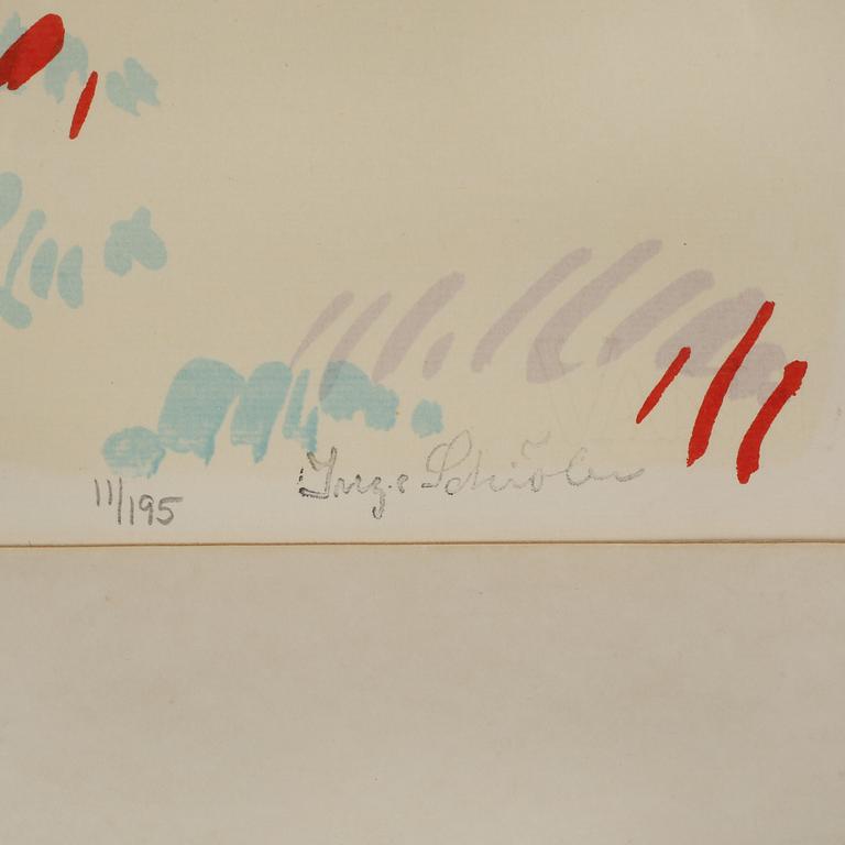 INGE SCHIÖLER, färglitografi, stämpelsignerad och numrerad 11/195.