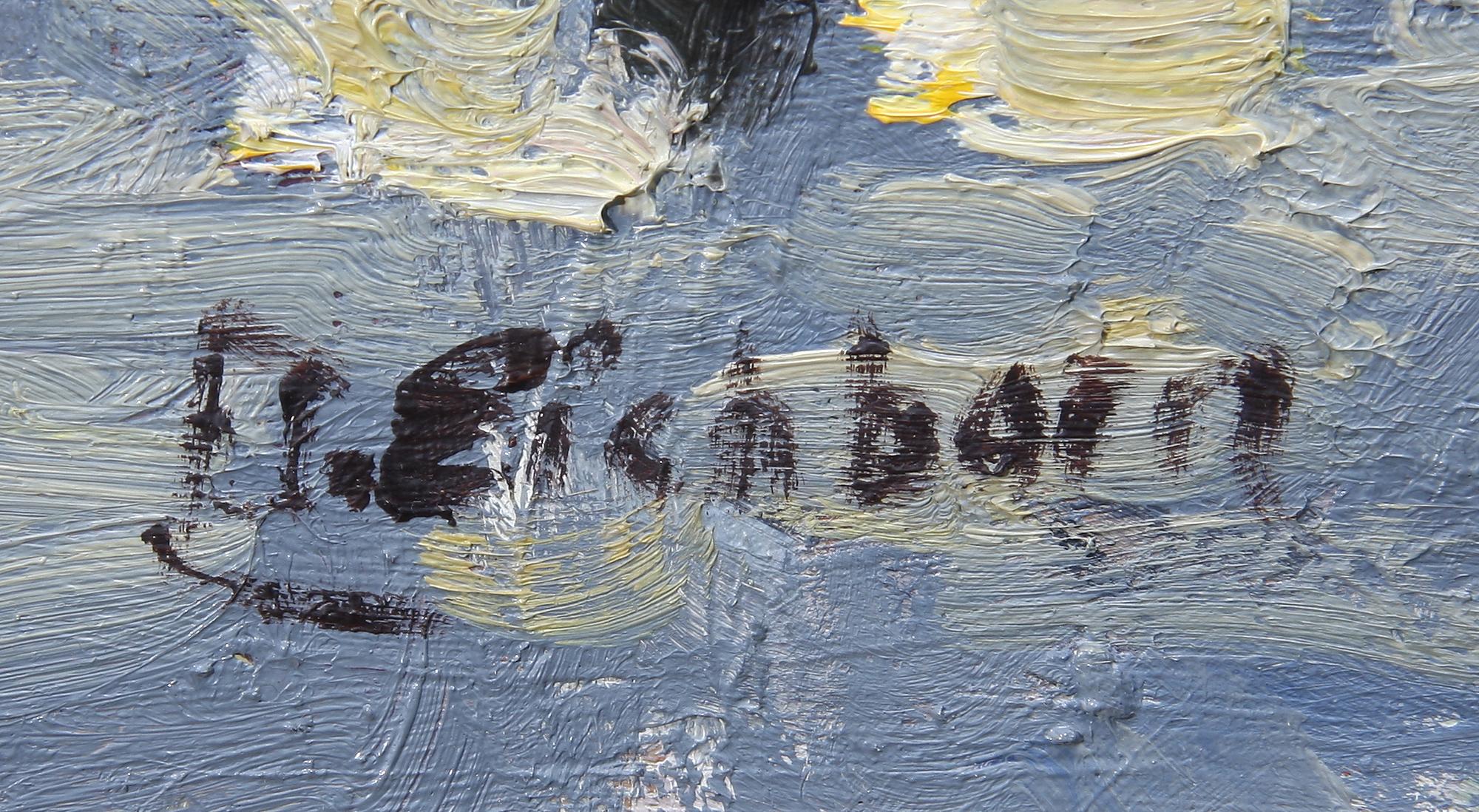 OKÄND KONSTNÄR, olja på pannå, bär otydl sign Eichhorn?.