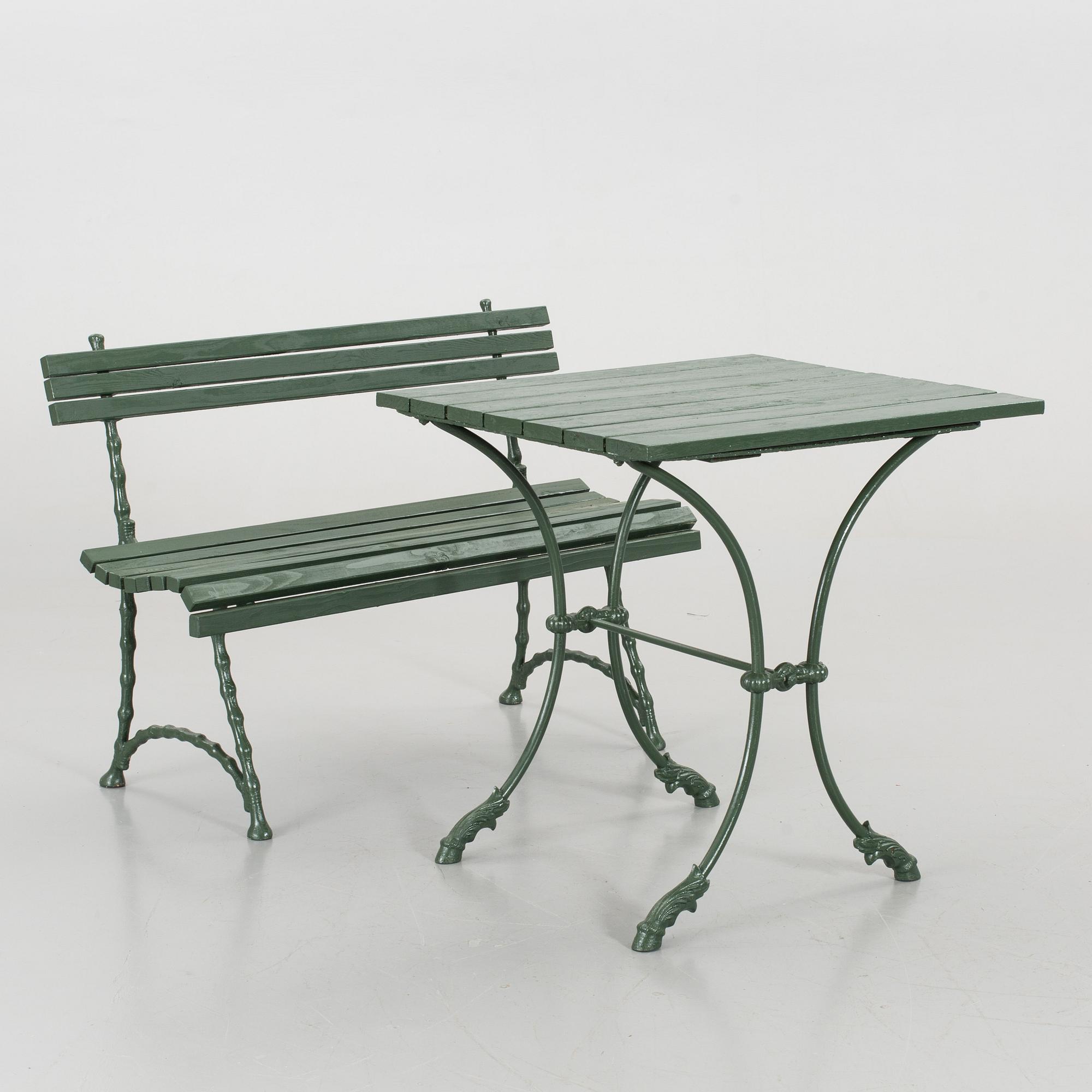 TRÄDGÅRDSMÖBLER, 2 delar, 1900-tal,