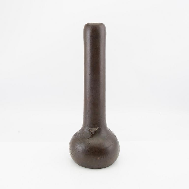 Hugo Elmqvist, bronze vase signed.