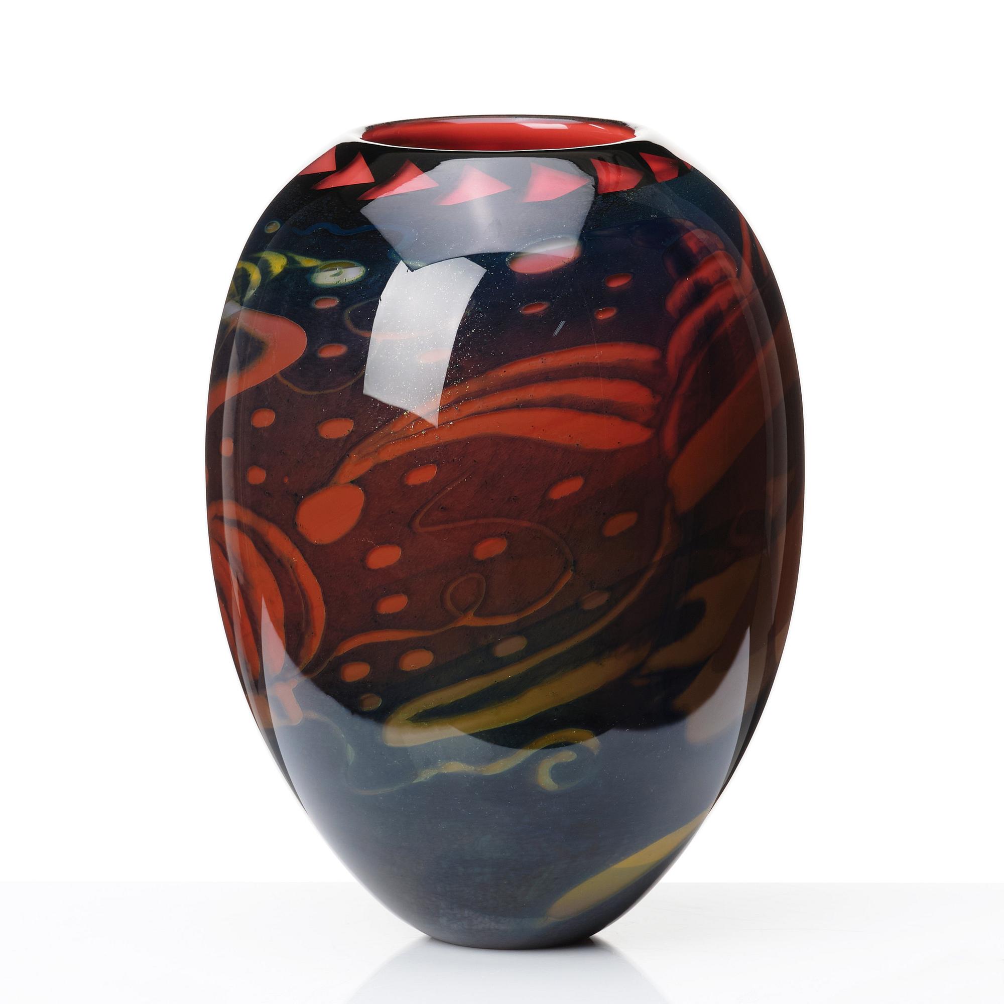 Eva Englund, vas "graal", Orrefors, arbetsprov.