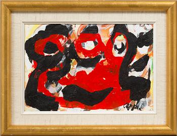 KAREL APPEL, oil on paper, signed.