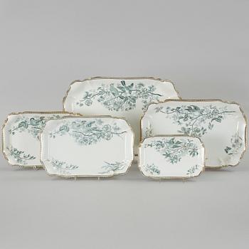 MATSERVIS, 50 delar, flintgods, Växjö Guld, Gustafsberg, omkring år 1900.