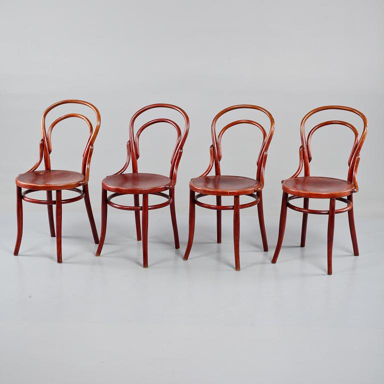 STOLAR, 4 st, Thonet, 1900-talets första hälft.