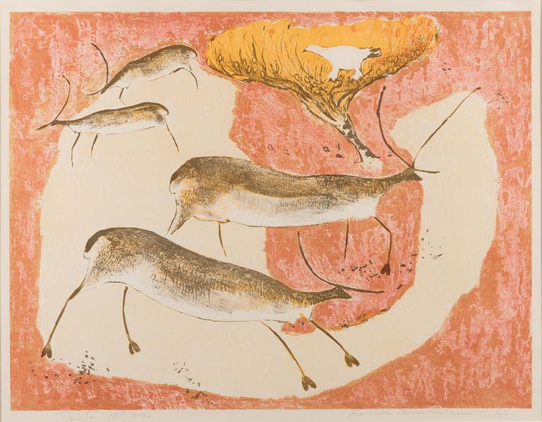 Lithograph, signed, dated -60, numbered 185/220. Printed by artist.