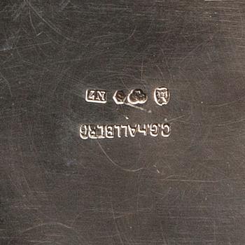 A Swedish 20th century silver and boar tusk tankard mark of CG Hallberg Stockholm 1915 weight 880 gr.