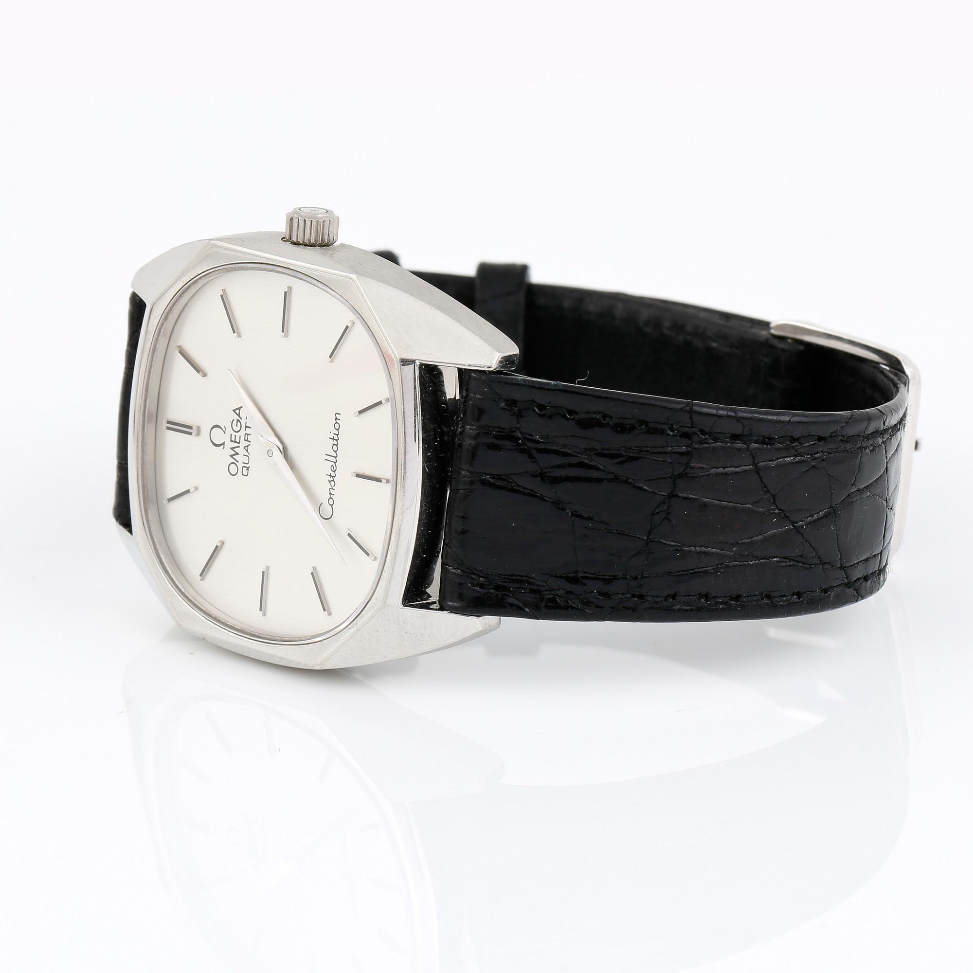 ARMBANDSUR, stål, Omega, Constellation, sent 1900-tal.