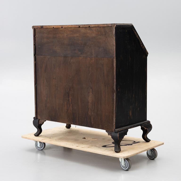 Snedklaffsekretär, barockstil, 1800-tal.