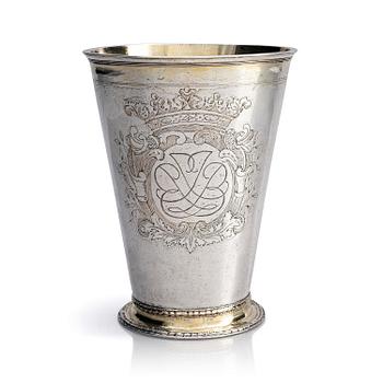200. Bägare, delvis förgyllt silver, troligen Heinrich Meyer, Liepāja, Lettland, sent 1600-tal.